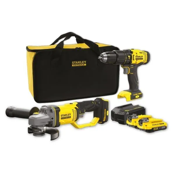 Stanley FatMax 20V Combi Drill & Grinder Kit with Free Backpack