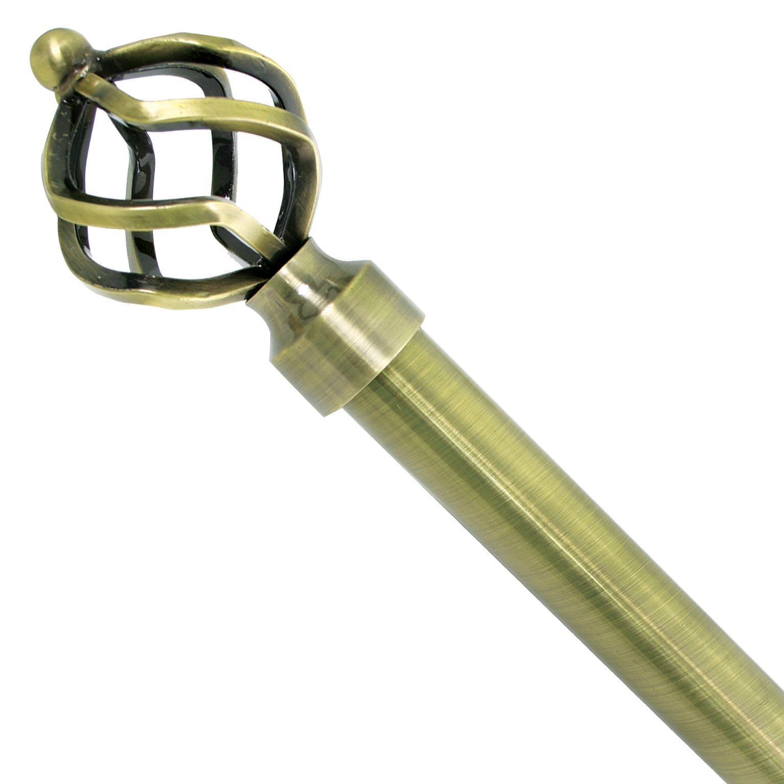De Vielle Classic Ant Brass Curtain Pole 1.85 - 3.6M 30 - 32mm