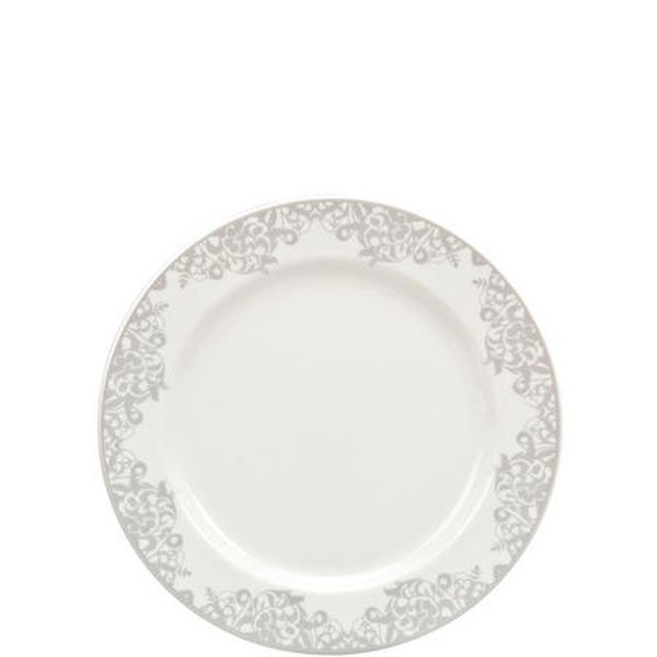 Denby Monsoon Filigree Silver Pastry Plate