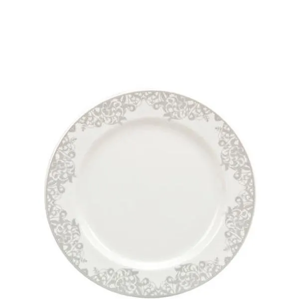 Denby Monsoon Filigree Silver Pastry Plate