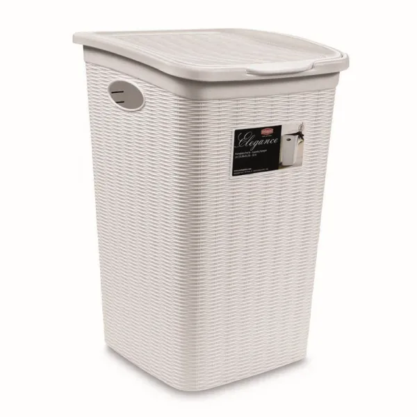 Elegance Laundry Basket White 50L
