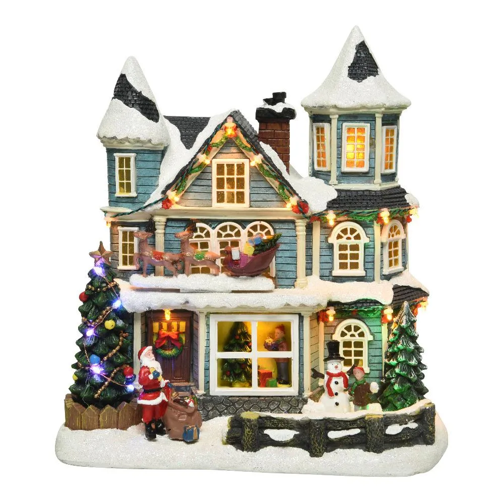 Led Musical Winter House Scene - 29.5cm