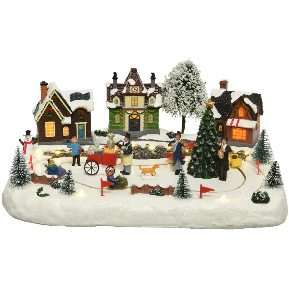 Led Christmas Village Scene - 19cm