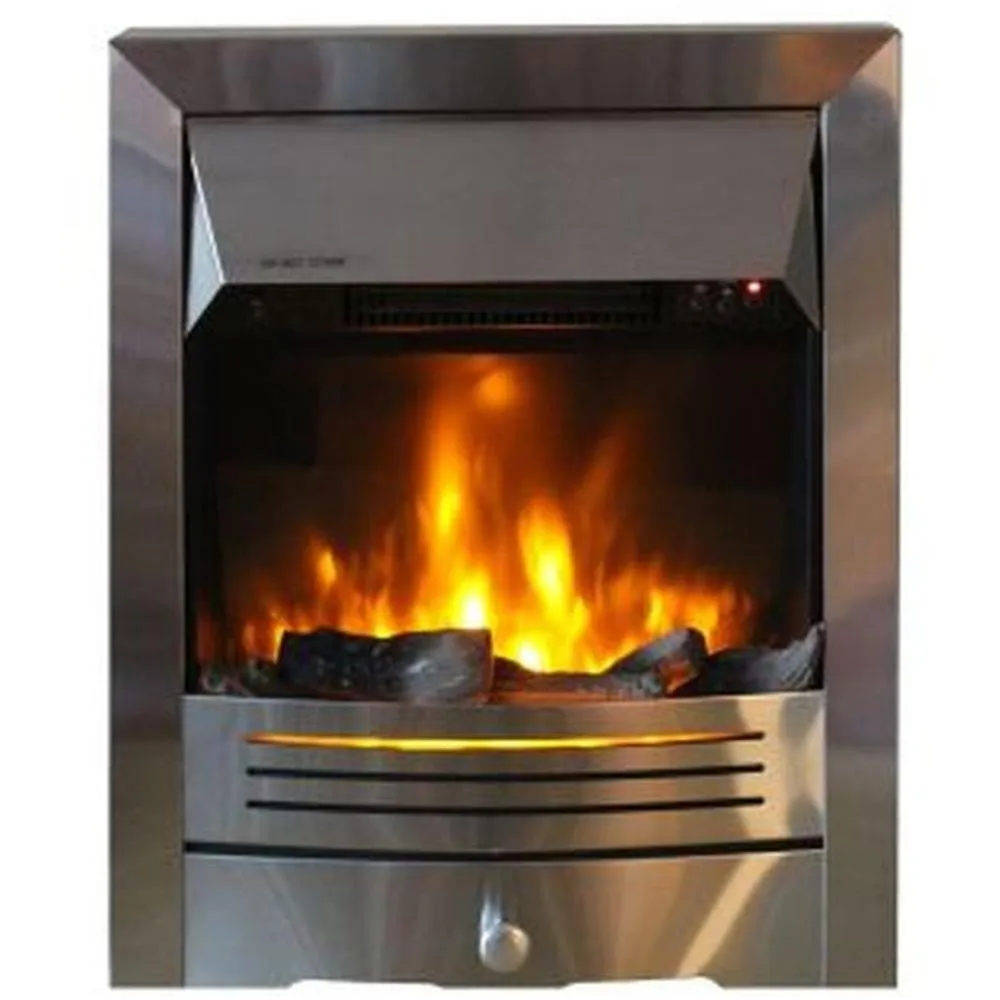 16" Electric Insert Fire Brushed S/S - 1.9Kw