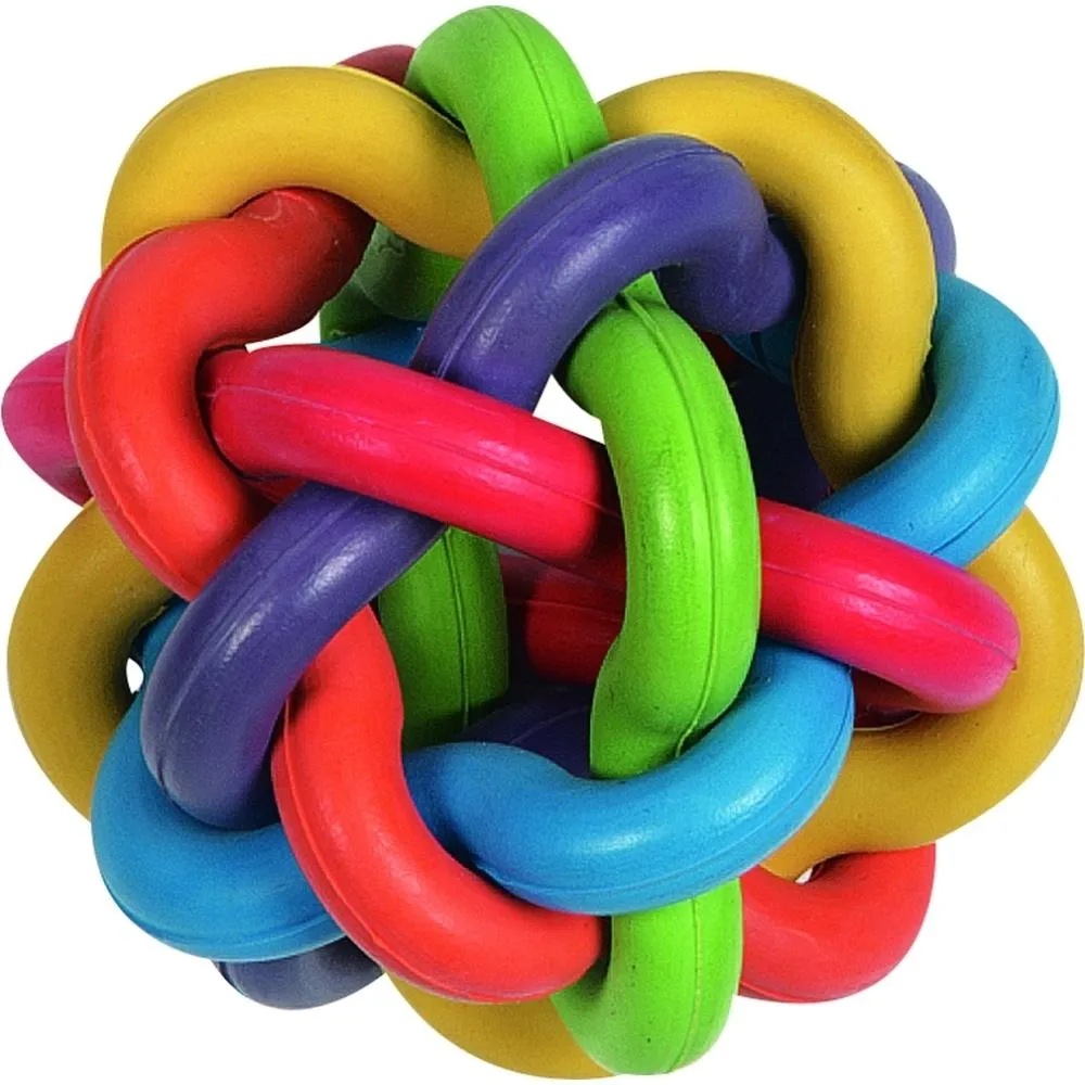 Rubber Spaco Ball Colourful 10cm