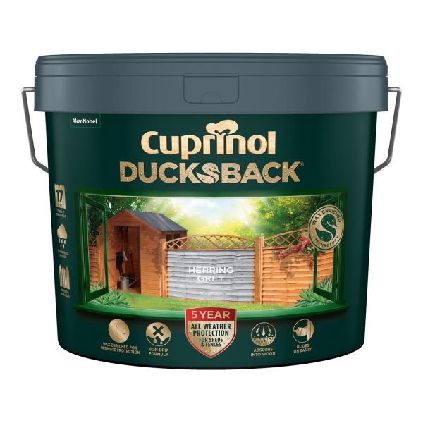 Cuprinol Ducksback 5 Year Herring Grey 9L