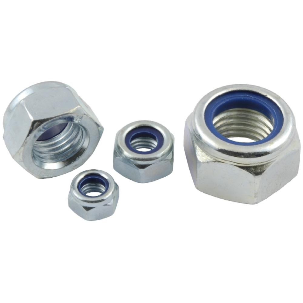 Tucks - M6 Hex Nylon Insert Nut Intin Zinc Plated Din985