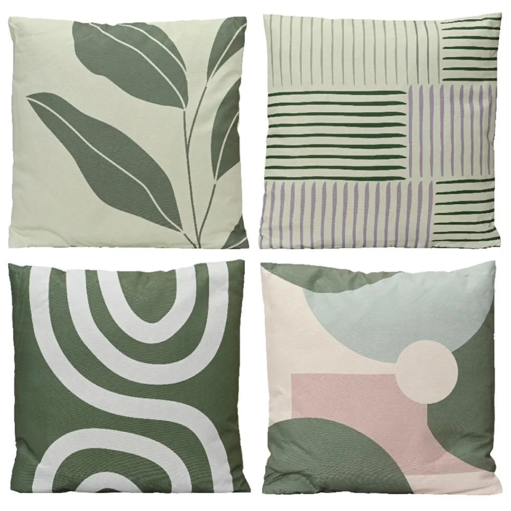 Outdoor Green Scatter Cushions - 4 Assorted