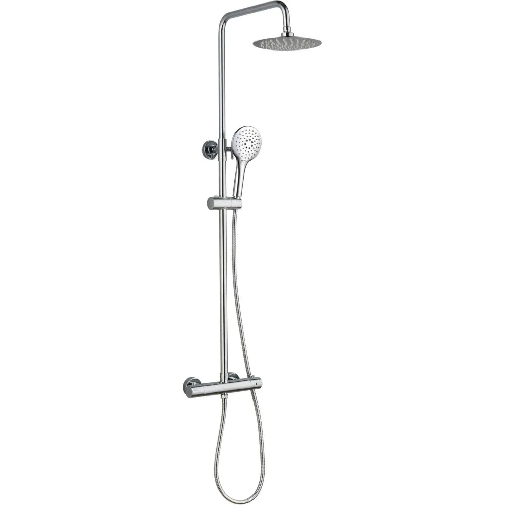Thermostatic Bar Mixer Shower & Round Rainhead