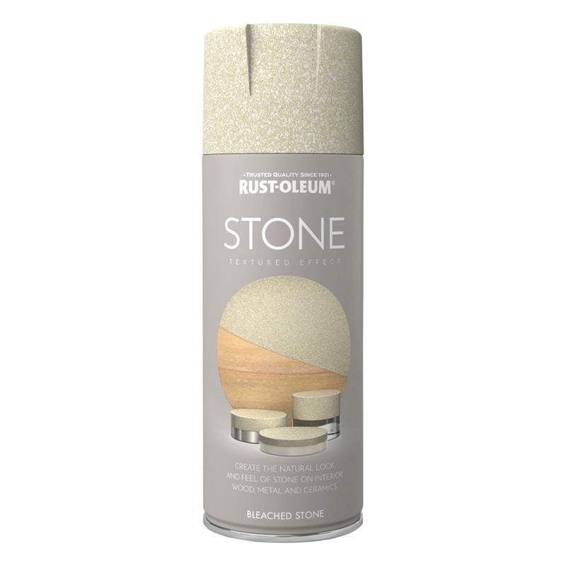 Rust Oleum Stone Textured Spray Paint 400ml Bleached Stone
