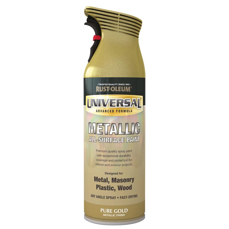 Rust Oleum Universal Spray Paint 400ml Metallic Pure Gold